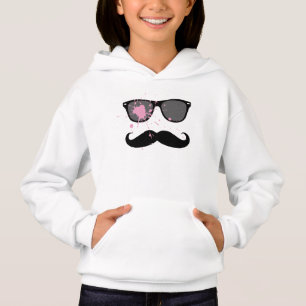 Lustiger Schnurrbart und Sonnenbrille Hoodie