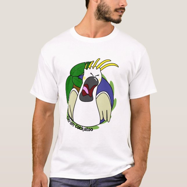 Lustiger schreiender zitronengelber Cockatoo T-Shirt (Vorderseite)