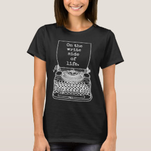 Lustiger Schriftsteller Autor Romancier auf der ri T-Shirt