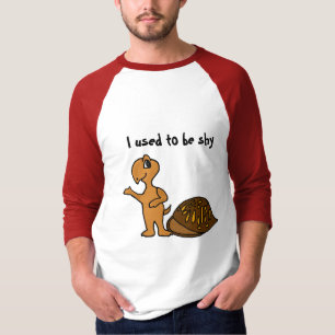 Lustiger schüchterner T - Shirt der Schildkröte-