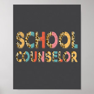 Lustiger Schulberater Lehrer Leopard Schulberatung Poster