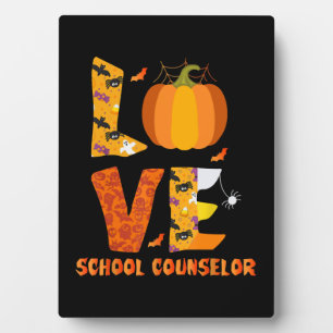 Lustiger Schulberater liebt Halloween Fotoplatte
