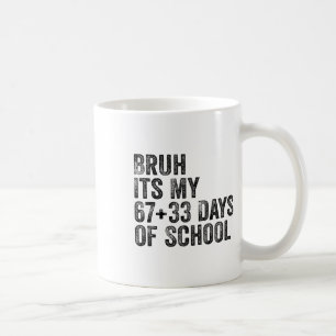 Lustiger Schulcountdown Schüler Lehrer Klassenzimm Kaffeetasse
