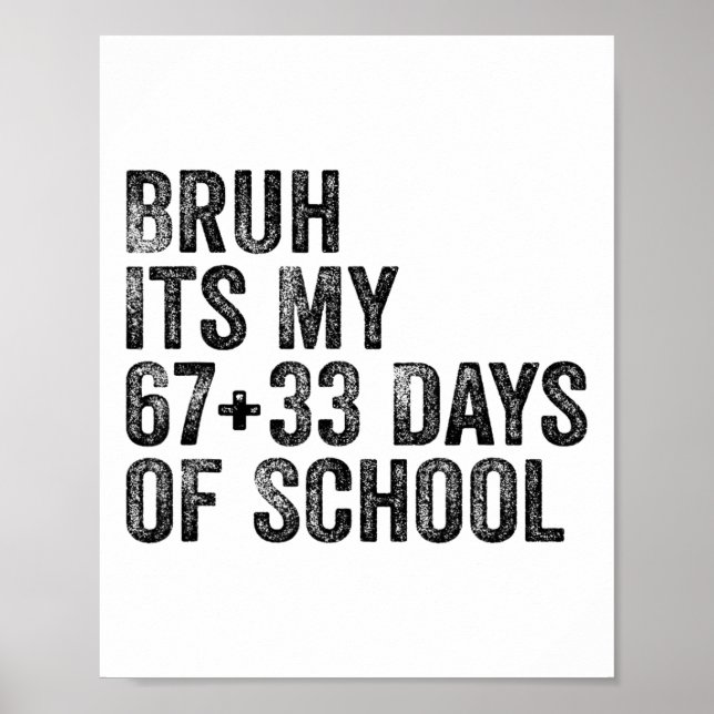 Lustiger Schulcountdown Schüler Lehrer Klassenzimm Poster (Vorne)