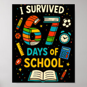 Lustiger Schule Sechs Sieben Meme Schüler Lehrer W Poster