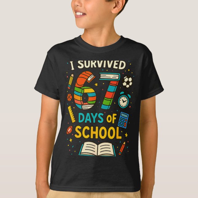 Lustiger Schule Sechs Sieben Meme Schüler Lehrer W T-Shirt (Vorderseite)