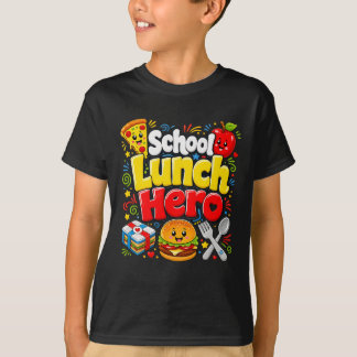Lustiger Schulmittagessen-Held Cafeteria-Mitarbeit T-Shirt