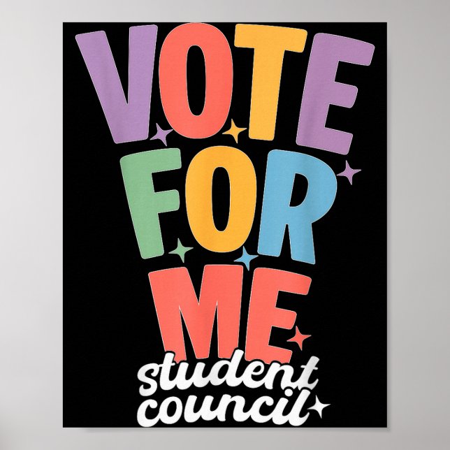 Lustiger Schultag Wählen Sie Mich Schülervertretun Poster (Vorne)