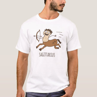 Lustiger Schütze-Zodiac Chaotischer Zentaur Doodle T-Shirt