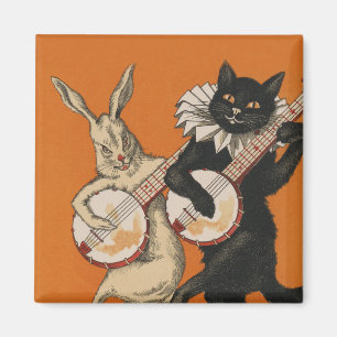 Lustiger schwarze Katzen-Kühlschrank-Magnet Magnet