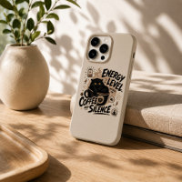 Lustiger schwarzer Katzenkaffee iPhone 15 Pro Hüll