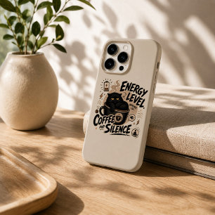 Lustiger schwarzer Katzenkaffee iPhone 15 Pro Hüll Hülle