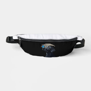 Lustiger schwarzer Labrador Retriever Lab Hund Bes Bauchtasche
