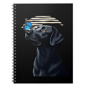 Lustiger schwarzer Labrador Retriever Lab Hund Bes Notizblock