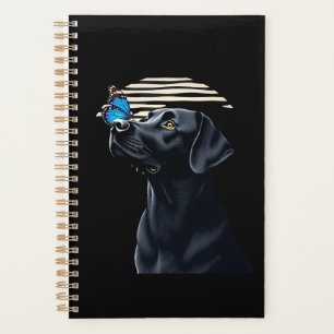 Lustiger schwarzer Labrador Retriever Lab Hund Bes Planer