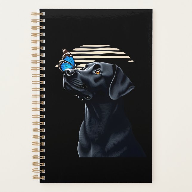 Lustiger schwarzer Labrador Retriever Lab Hund Bes Planer (Vorderseite)