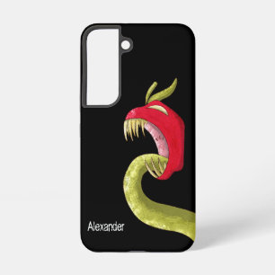 Lustiger schwarzer roter Monsterfrucht Samsung Galaxy Hülle