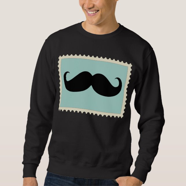 Lustiger schwarzer Schnurrbart 2 Sweatshirt (Vorderseite)