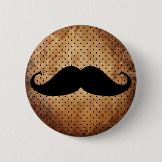 Lustiger schwarzer Schnurrbart Button