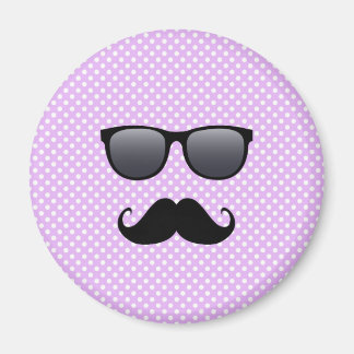 Lustiger schwarzer Schnurrbart und Brille Magnet