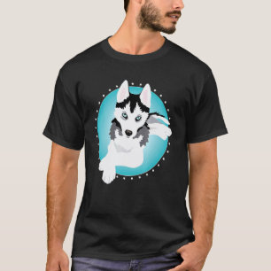 Lustiger schwarzer und weißer sibirischer Husky-We T-Shirt