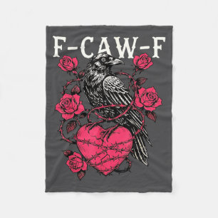 Lustiger schwarzer Vogel F-caw-f Anti Valentinstag Fleecedecke