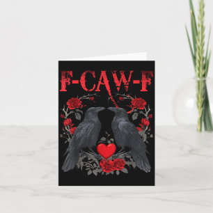 Lustiger schwarzer Vogel F-caw-f Anti Valentinstag Karte
