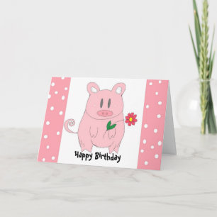 Lustiger Schweinchen-Geburtstag Karte