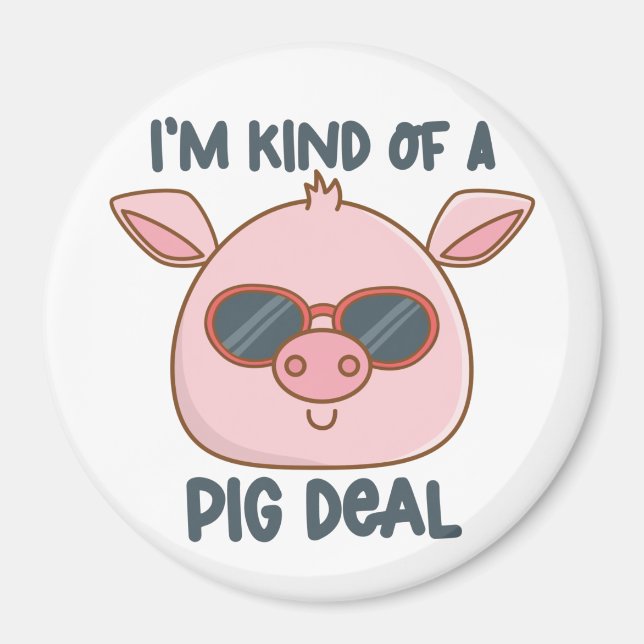 Lustiger Schweinewitz Magnet (Vorne)