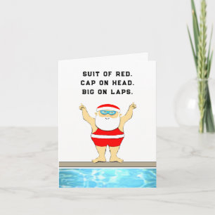 lustiger Schwimm-Weihnachten Feiertagskarte