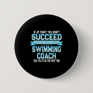 Lustiger Schwimmcoach-Meme - Lustiger Schwimmer-Sp Button