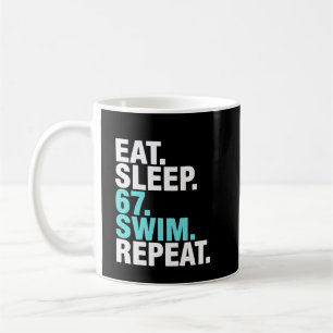 Lustiger Schwimmer 67 Schlaf Schwimmen Wiederholen Kaffeetasse