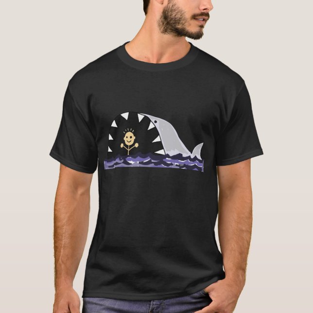 Lustiger Schwimmer überrascht durch T-Shirt (Vorderseite)