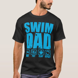 Lustiger Schwimmvater Stolz Schwimmer Vater Humor T-Shirt