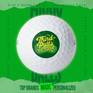 Lustiger Scramble Golf Papa Dritte Putt Retro Golfball
