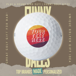 Lustiger Scramble Golf Papa Retro Sonnenuntergang  Golfball