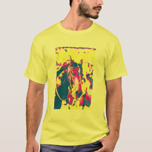 Lustiger Seattle Slew Vollblut-Rennpferd Aquarell T-Shirt