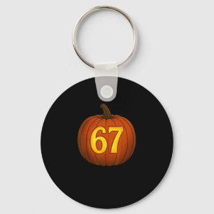 Lustiger Sechs Sieben 67 Halloween-Kürbis Jackolan Schlüsselanhänger