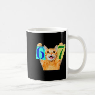 Lustiger Sechs Sieben 67 Katzen-Meme-Geschenk für  Kaffeetasse