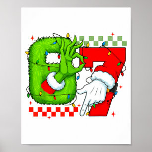 Lustiger Sechs Sieben 67 Meme 6 7 Weihnachtself Ha Poster
