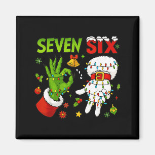 Lustiger Sechs Sieben 67 Meme 6 7 Weihnachtselfen- Magnet