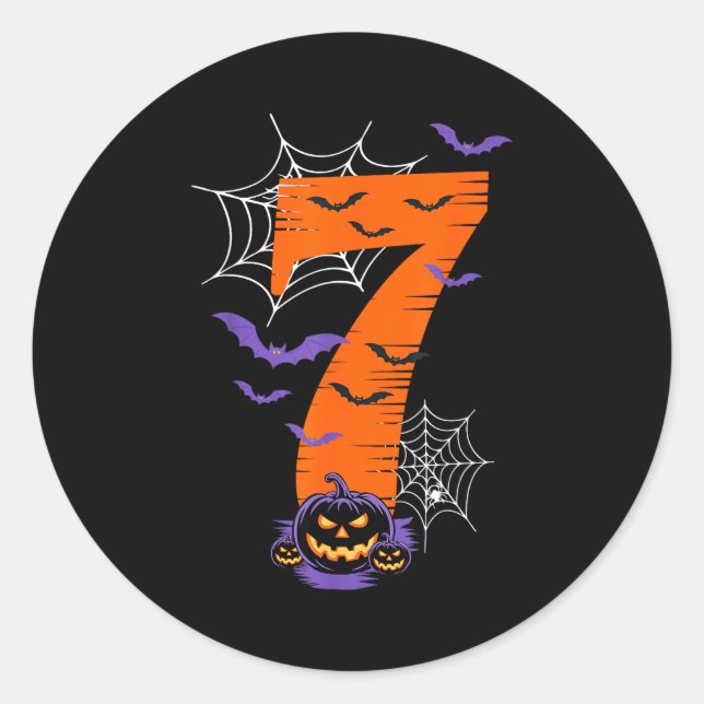 Lustiger Sechs Sieben 6 7 Meme Design Paare Hallow Runder Aufkleber (Vorderseite)