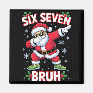 Lustiger Sechs Sieben Bruh 67 Weihnachten Santa Da Magnet