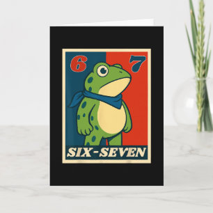 Lustiger Sechs Sieben Frosch 6 7 Meme Gen Alpha Sl Karte