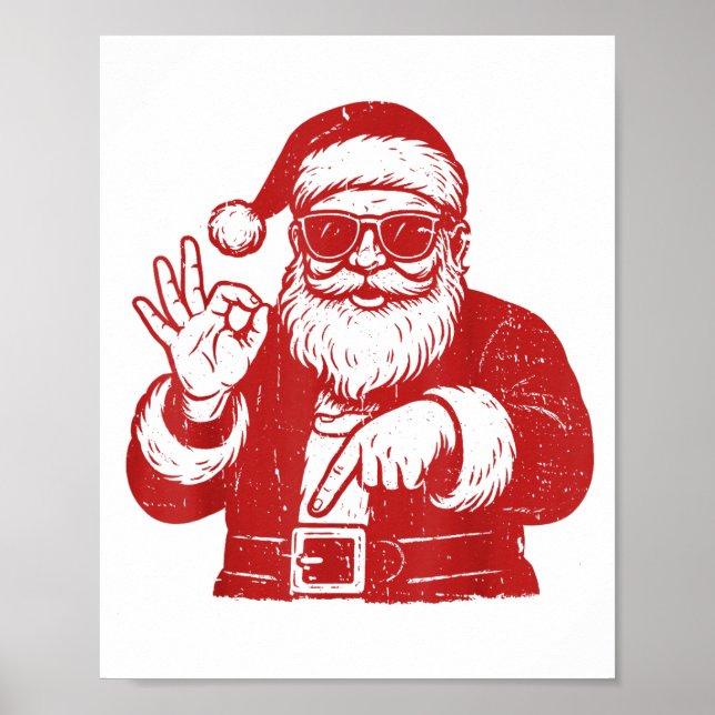 Lustiger Sechs Sieben Meme 67 Weihnachten Brainrot Poster (Vorne)