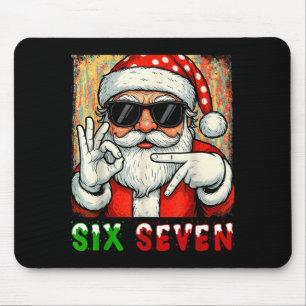 Lustiger Sechs Sieben Meme Weihnachten Cool Santa Mousepad