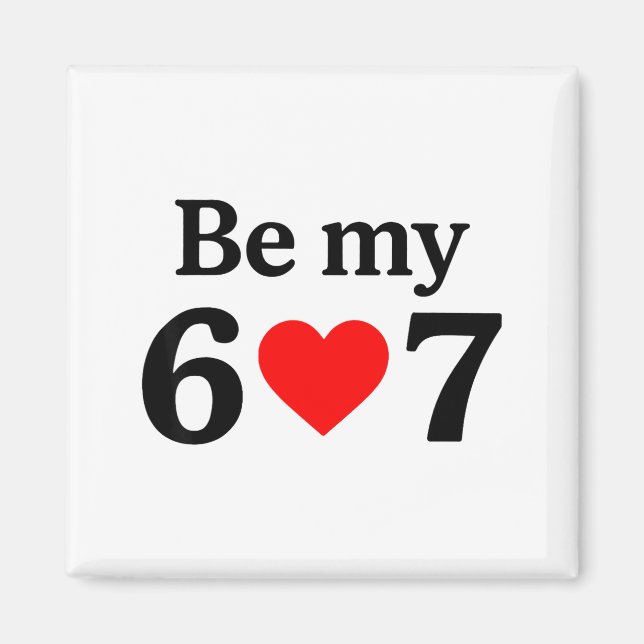 Lustiger Sechs Sieben Sei Mein 6 7 Meme Männer Fra Magnet (Vorne)