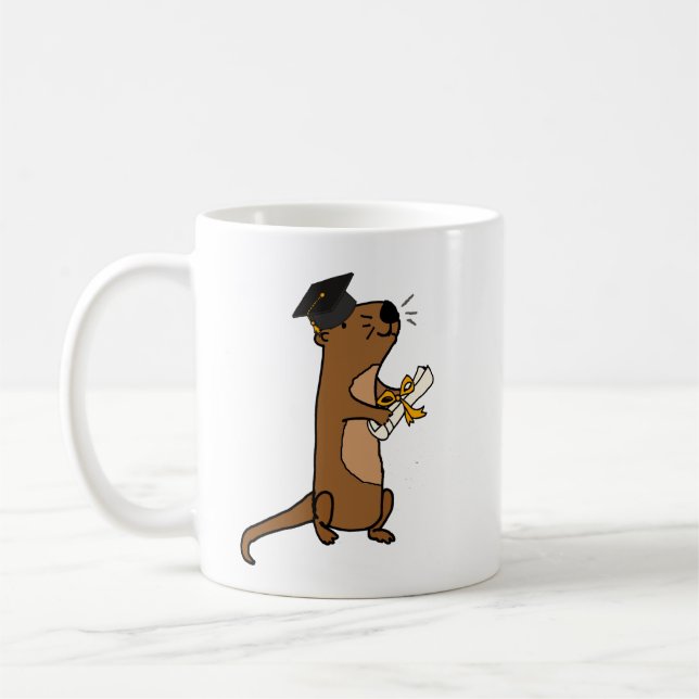 Lustiger Seeotter-Abschluss-Cartoon Kaffeetasse (Links)