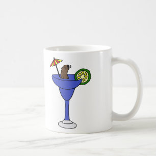 Lustiger Seeotter in blauem Margarita-Getränk Tasse