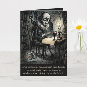 Lustiger Shakespeare-Zitat-Geburtstag Karte